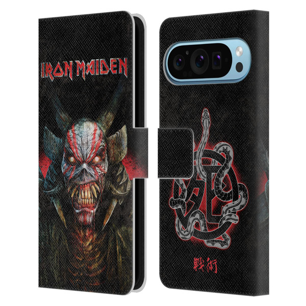 Iron Maiden Senjutsu Back Cover Death Snake Leather Book Wallet Case Cover For Google Pixel 9 / Pixel 9 Pro