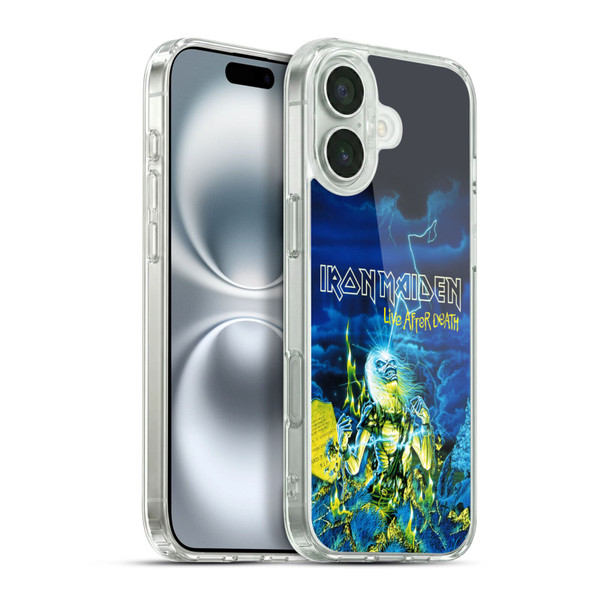 Iron Maiden Tours Live After Death Soft Gel Case for Apple iPhone 16 Plus & MagSafe