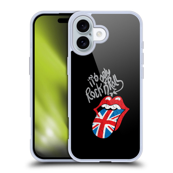 The Rolling Stones Albums Only Rock And Roll Distressed Soft Gel Case for Apple iPhone 16