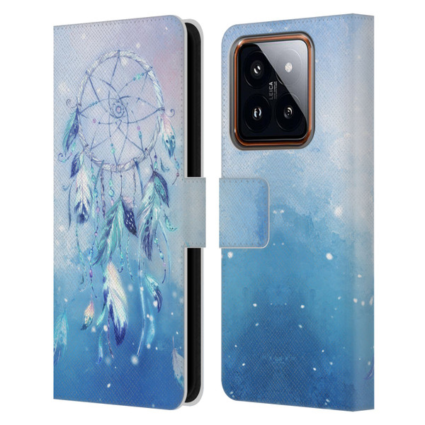 Simone Gatterwe Assorted Designs Blue Dreamcatcher Leather Book Wallet Case Cover For Xiaomi 14