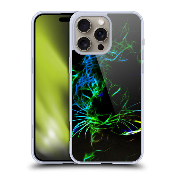 Simone Gatterwe Animals Neon Leopard Soft Gel Case for Apple iPhone 16 Pro Max