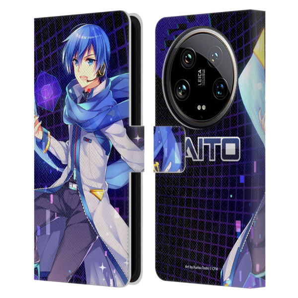 Hatsune Miku Characters Kaito Leather Book Wallet Case Cover For Xiaomi 14 Ultra
