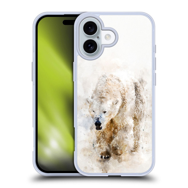 Simone Gatterwe Animals 2 Abstract Polar Bear Soft Gel Case for Apple iPhone 16