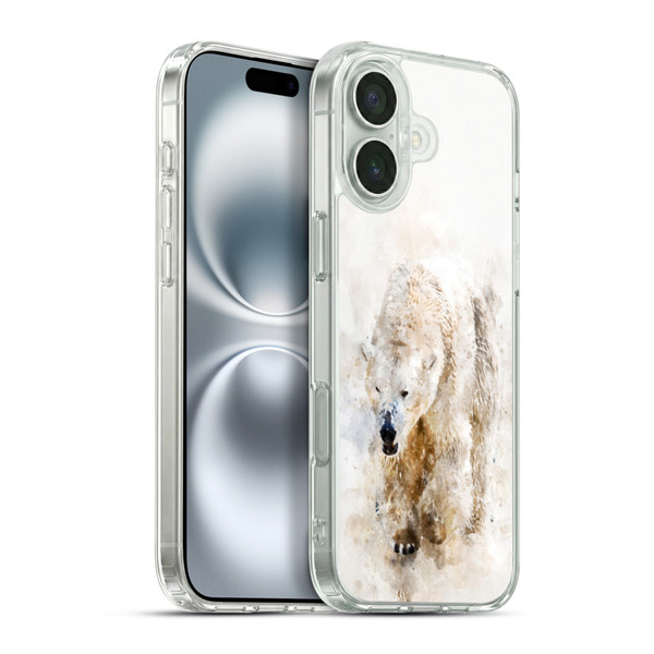 Simone Gatterwe Animals 2 Abstract Polar Bear Soft Gel Case for Apple iPhone 16 Plus & MagSafe