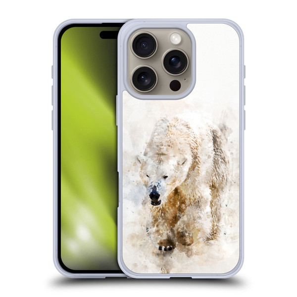 Simone Gatterwe Animals 2 Abstract Polar Bear Soft Gel Case for Apple iPhone 16 Pro