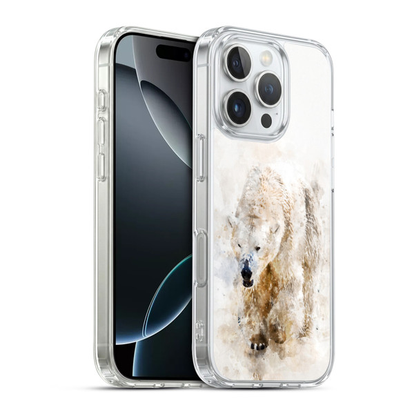 Simone Gatterwe Animals 2 Abstract Polar Bear Soft Gel Case for Apple iPhone 16 Pro & MagSafe