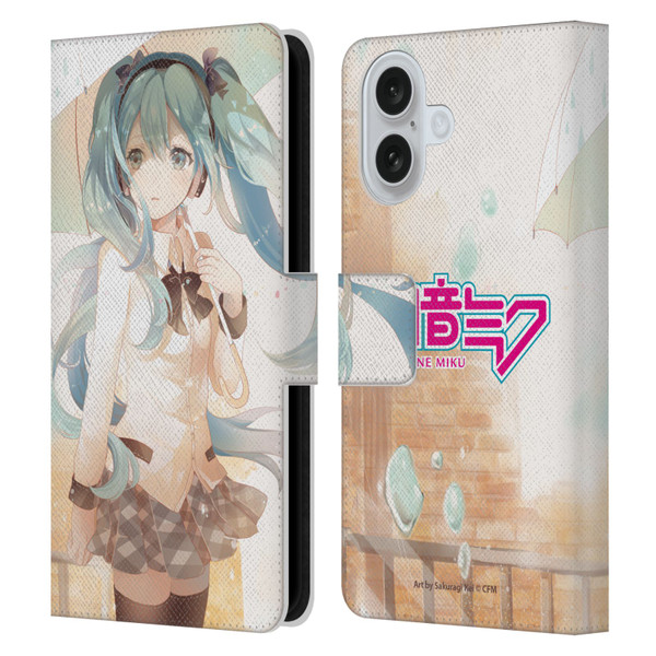 Hatsune Miku Graphics Rain Leather Book Wallet Case Cover For Apple iPhone 16