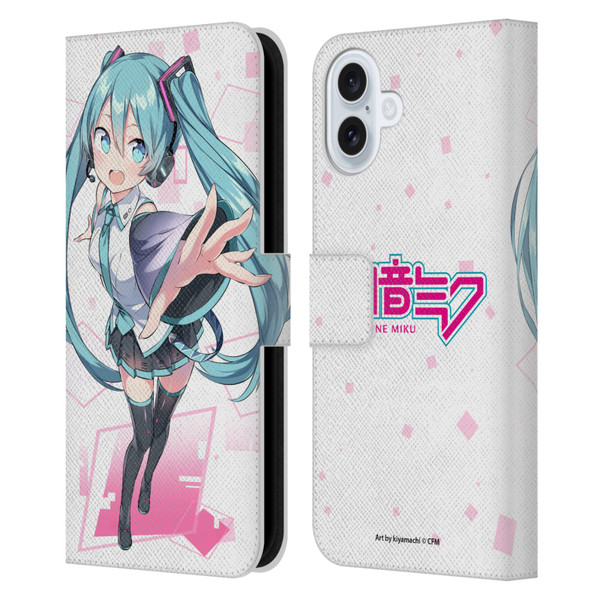 Hatsune Miku Graphics Cute Leather Book Wallet Case Cover For Apple iPhone 16 Plus