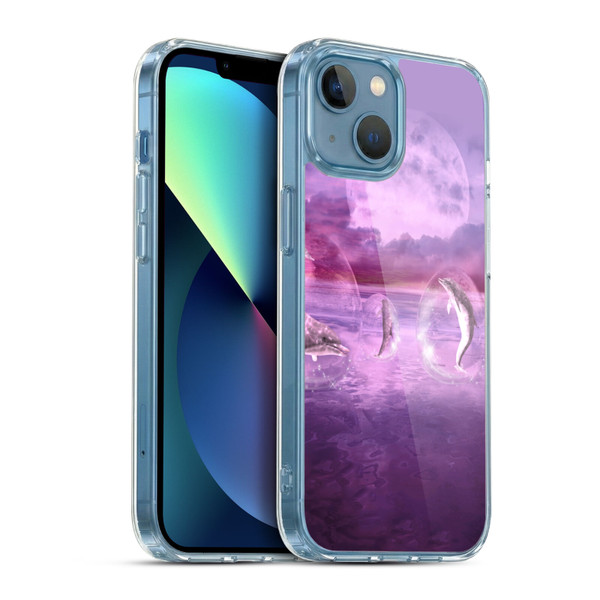 Simone Gatterwe Dolphins Dream Of Dolphins Soft Gel Case for Apple iPhone 13 Mini & MagSafe