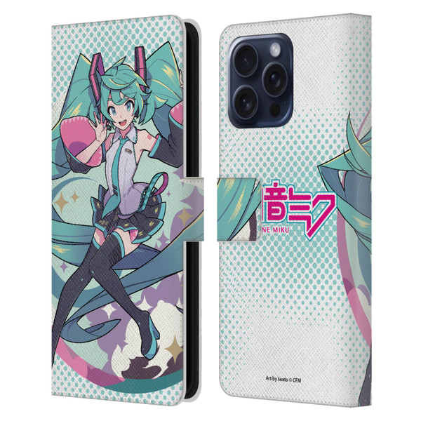 Hatsune Miku Graphics Pastels Leather Book Wallet Case Cover For Apple iPhone 16 Pro Max