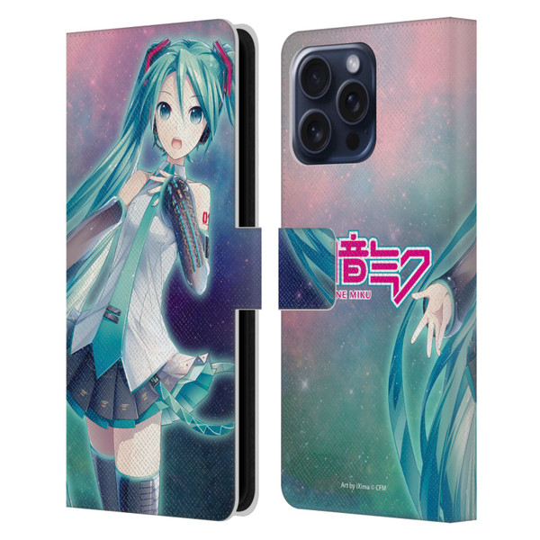 Hatsune Miku Graphics Nebula Leather Book Wallet Case Cover For Apple iPhone 16 Pro Max