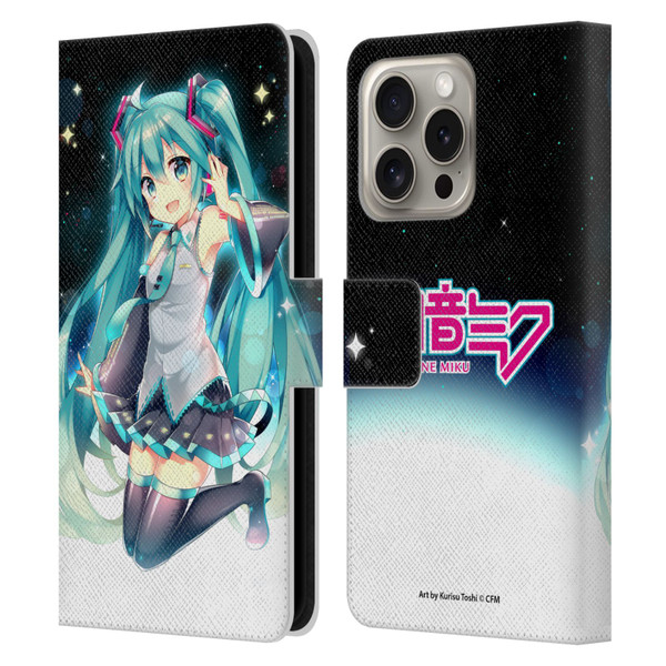 Hatsune Miku Graphics Night Sky Leather Book Wallet Case Cover For Apple iPhone 16 Pro