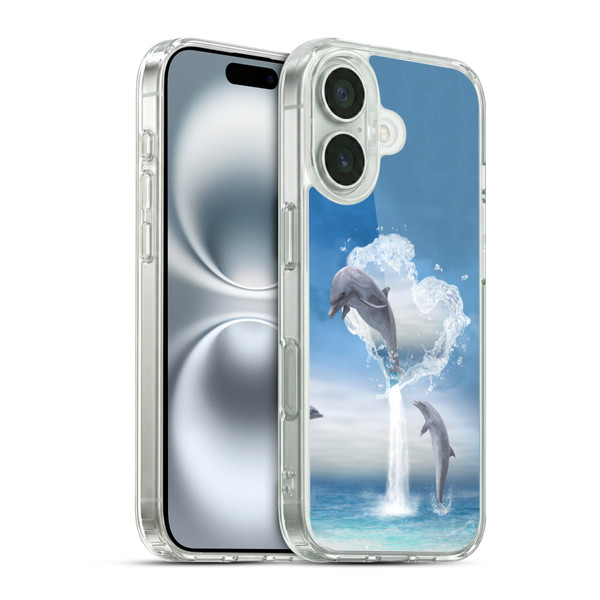 Simone Gatterwe Dolphins Lovers Soft Gel Case for Apple iPhone 16 & MagSafe