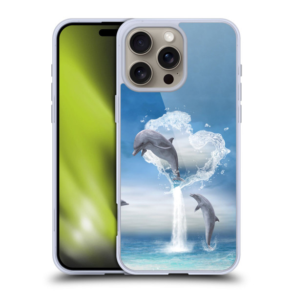 Simone Gatterwe Dolphins Lovers Soft Gel Case for Apple iPhone 16 Pro Max