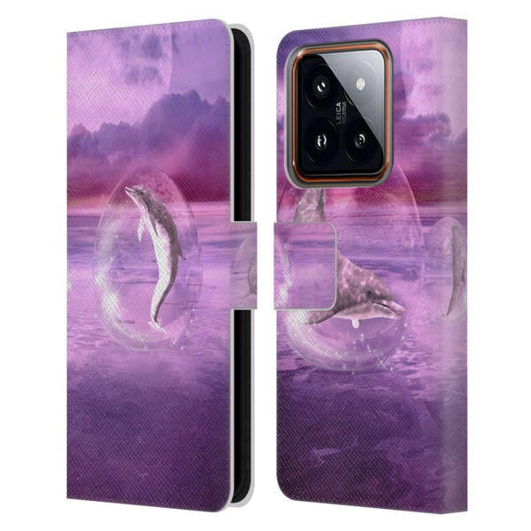 Simone Gatterwe Dolphins Dream Of Dolphins Leather Book Wallet Case Cover For Xiaomi 14