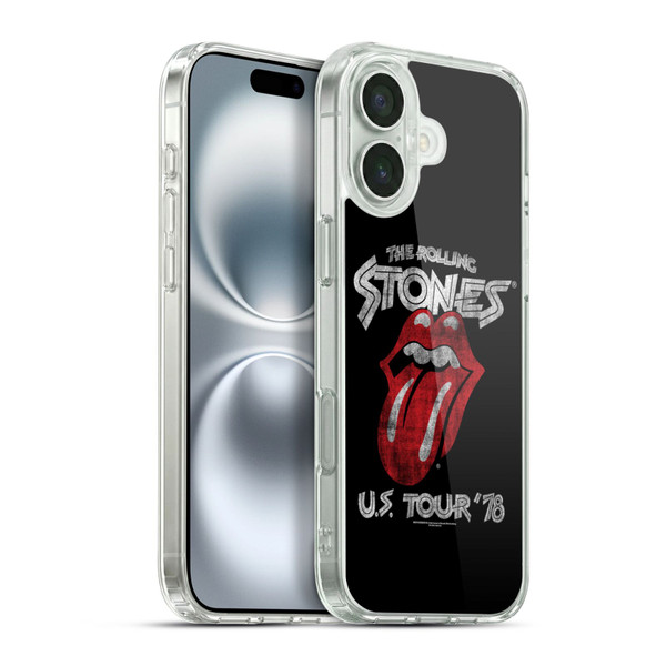 The Rolling Stones Key Art US Tour 78 Soft Gel Case for Apple iPhone 16 Plus & MagSafe