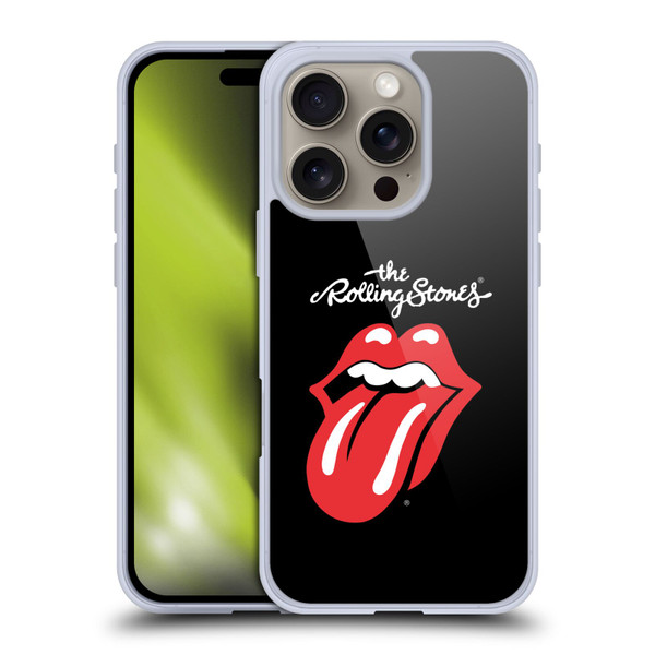 The Rolling Stones Key Art Tongue Classic Soft Gel Case for Apple iPhone 16 Pro