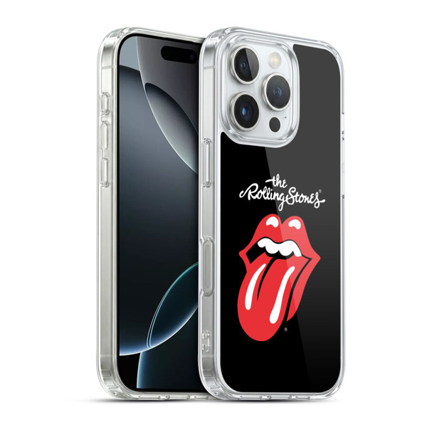The Rolling Stones Key Art Tongue Classic Soft Gel Case for Apple iPhone 16 Pro & MagSafe
