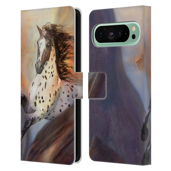 Simone Gatterwe Horses Wild 2 Leather Book Wallet Case Cover For Google Pixel 9 Pro XL