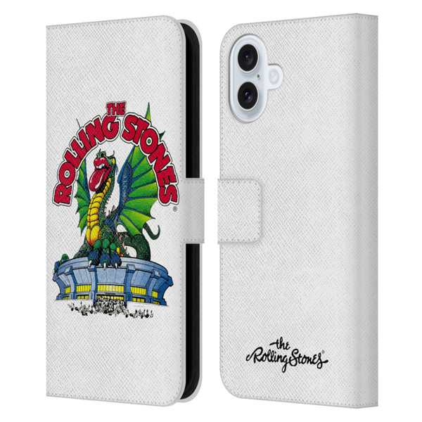 The Rolling Stones Key Art Dragon Leather Book Wallet Case Cover For Apple iPhone 16 Plus