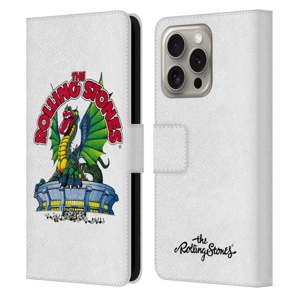 The Rolling Stones Key Art Dragon Leather Book Wallet Case Cover For Apple iPhone 16 Pro