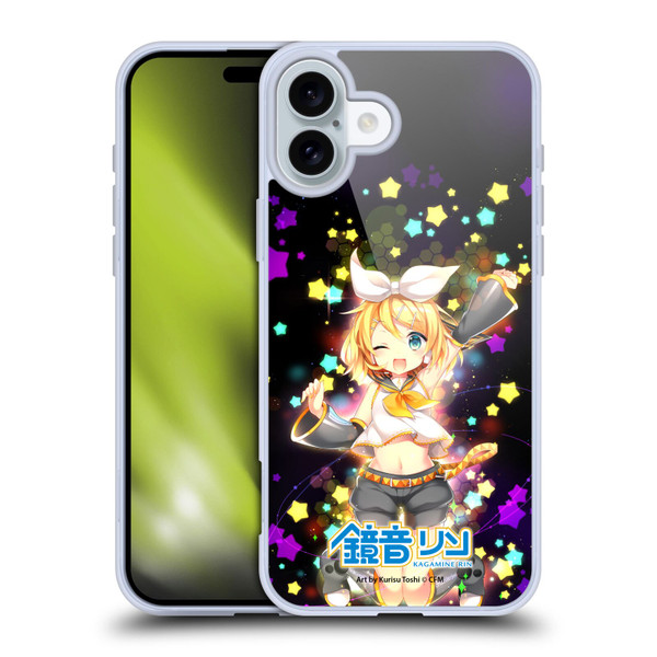Hatsune Miku Characters Kagamine Rin Soft Gel Case for Apple iPhone 16 Plus