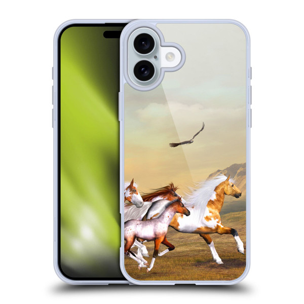 Simone Gatterwe Horses Wild Herd Soft Gel Case for Apple iPhone 16 Plus