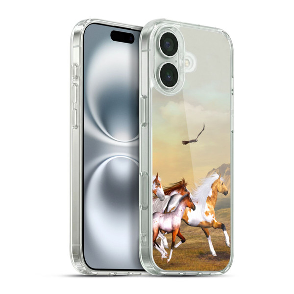 Simone Gatterwe Horses Wild Herd Soft Gel Case for Apple iPhone 16 Plus & MagSafe