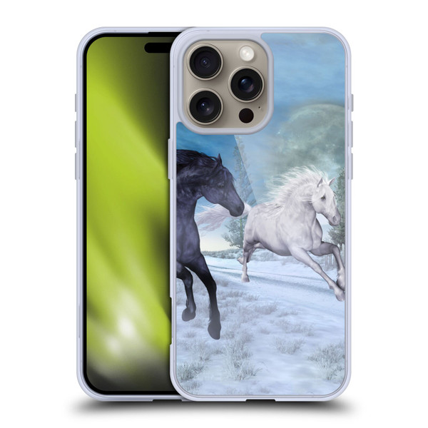 Simone Gatterwe Horses Freedom In The Snow Soft Gel Case for Apple iPhone 16 Pro Max