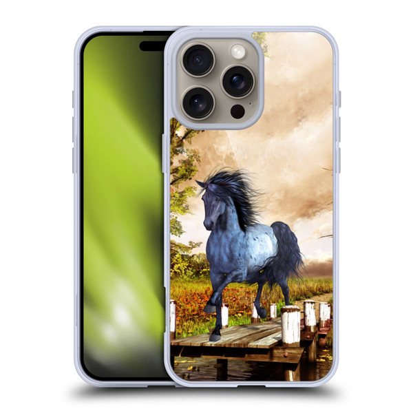 Simone Gatterwe Horses On The Lake Soft Gel Case for Apple iPhone 16 Pro Max