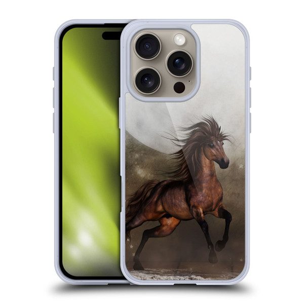Simone Gatterwe Horses Brown Soft Gel Case for Apple iPhone 16 Pro