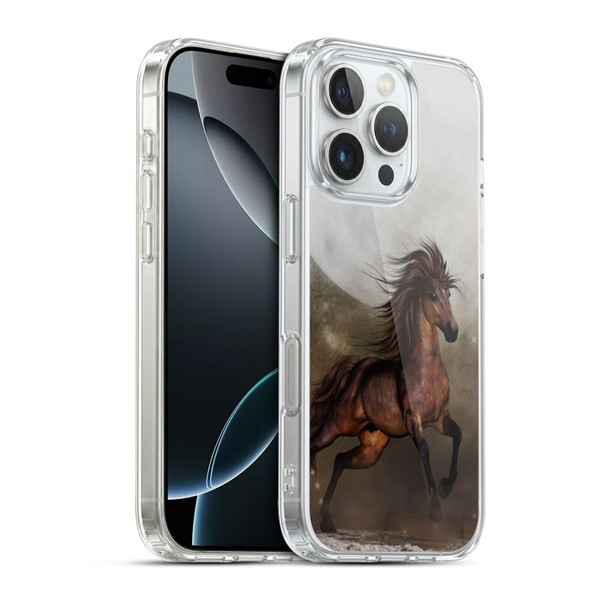 Simone Gatterwe Horses Brown Soft Gel Case for Apple iPhone 16 Pro & MagSafe