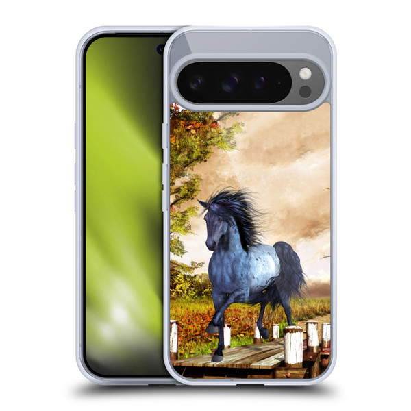 Simone Gatterwe Horses On The Lake Soft Gel Case for Google Pixel 9 Pro XL