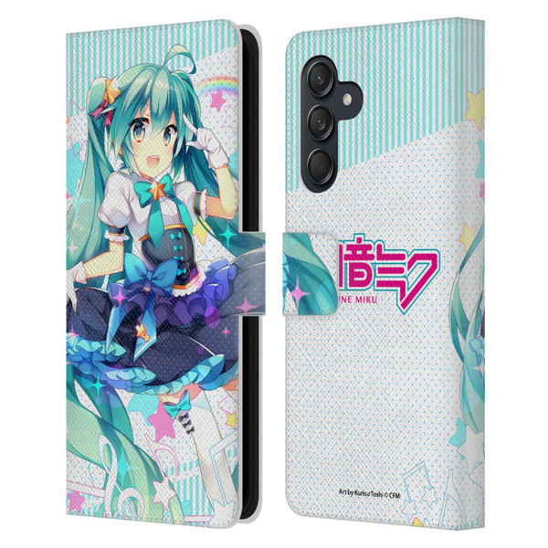 Hatsune Miku Graphics Stars And Rainbow Leather Book Wallet Case Cover For Samsung Galaxy M55 5G