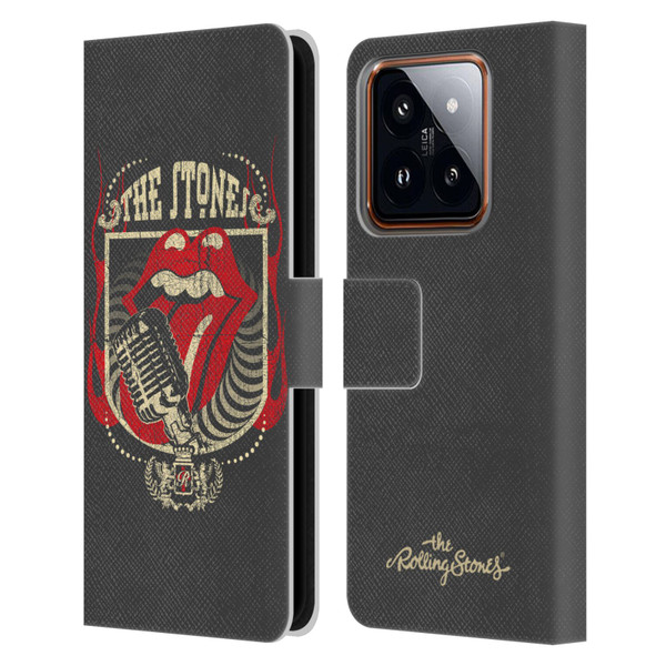 The Rolling Stones Key Art Jumbo Tongue Leather Book Wallet Case Cover For Xiaomi 14