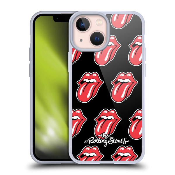The Rolling Stones Licks Collection Tongue Classic Pattern Soft Gel Case for Apple iPhone 13 Mini