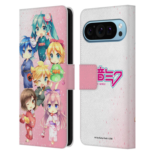 Hatsune Miku Virtual Singers Characters Leather Book Wallet Case Cover For Google Pixel 9 / Pixel 9 Pro