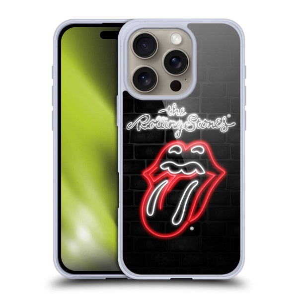 The Rolling Stones Licks Collection Neon Soft Gel Case for Apple iPhone 16 Pro
