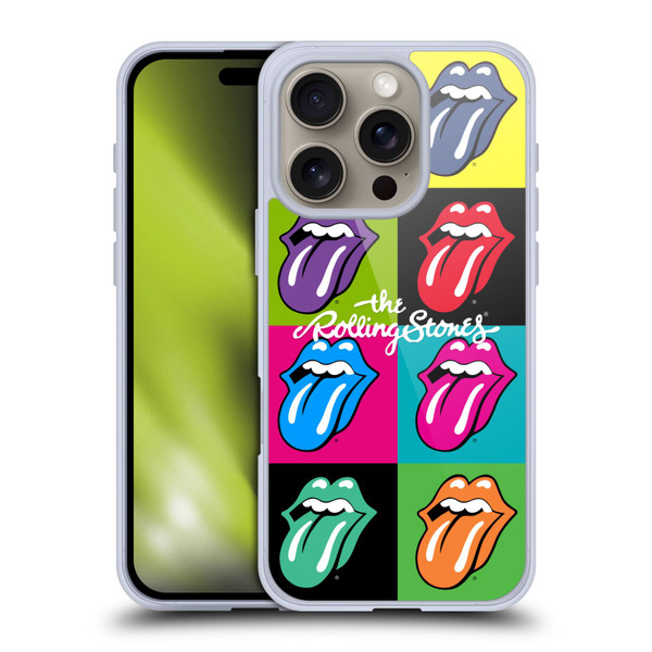 The Rolling Stones Licks Collection Pop Art 1 Soft Gel Case for Apple iPhone 16 Pro