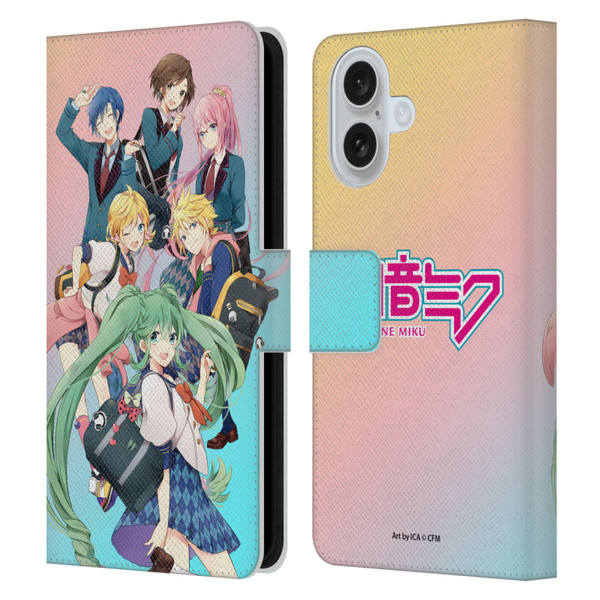 Hatsune Miku Virtual Singers High School Leather Book Wallet Case Cover For Apple iPhone 16
