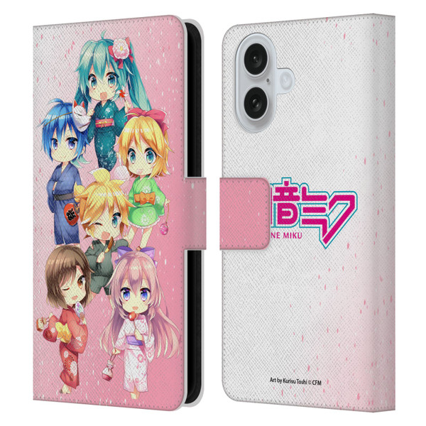 Hatsune Miku Virtual Singers Characters Leather Book Wallet Case Cover For Apple iPhone 16