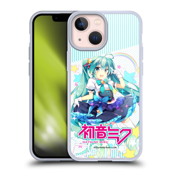 Hatsune Miku Graphics Stars And Rainbow Soft Gel Case for Apple iPhone 13 Mini