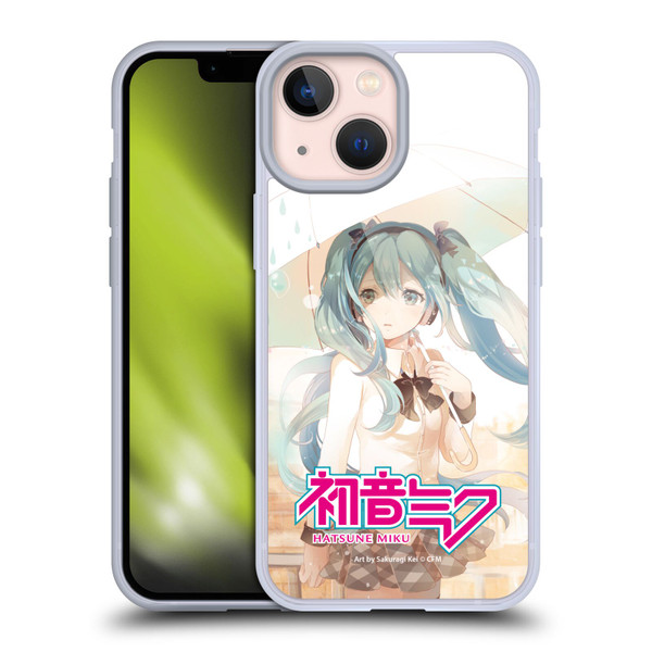 Hatsune Miku Graphics Rain Soft Gel Case for Apple iPhone 13 Mini & MagSafe