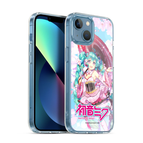 Hatsune Miku Graphics Sakura Soft Gel Case for Apple iPhone 13 Mini & MagSafe