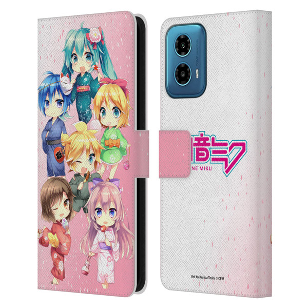 Hatsune Miku Virtual Singers Characters Leather Book Wallet Case Cover For Motorola Moto G34 5G