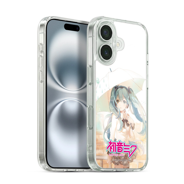 Hatsune Miku Graphics Rain Soft Gel Case for Apple iPhone 16 & MagSafe