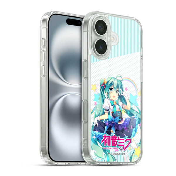 Hatsune Miku Graphics Stars And Rainbow Soft Gel Case for Apple iPhone 16 & MagSafe