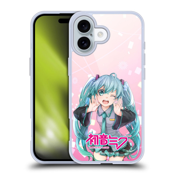 Hatsune Miku Graphics Wink Soft Gel Case for Apple iPhone 16 & MagSafe
