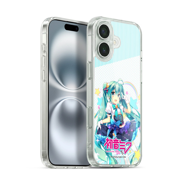 Hatsune Miku Graphics Stars And Rainbow Soft Gel Case for Apple iPhone 16 Plus & MagSafe
