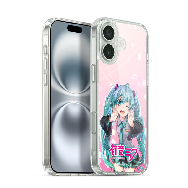 Hatsune Miku Graphics Wink Soft Gel Case for Apple iPhone 16 Plus & MagSafe